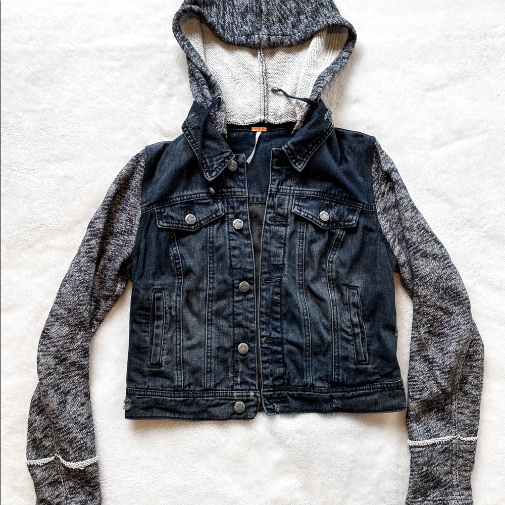Black Denim Women's Free People Jacket